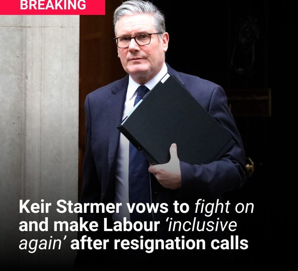Keir Starmer vows to fight on and take down Reform UK after resignation calls