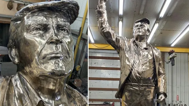 Who’s behind the 15ft gold statue of Donald Trump called ‘Don Colossus’?