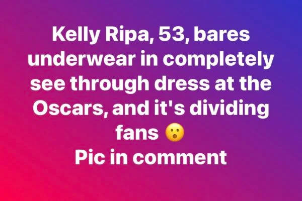 At 53, Kelly Ripa’s black gown on Oscars red carpet ignites reactions from fans