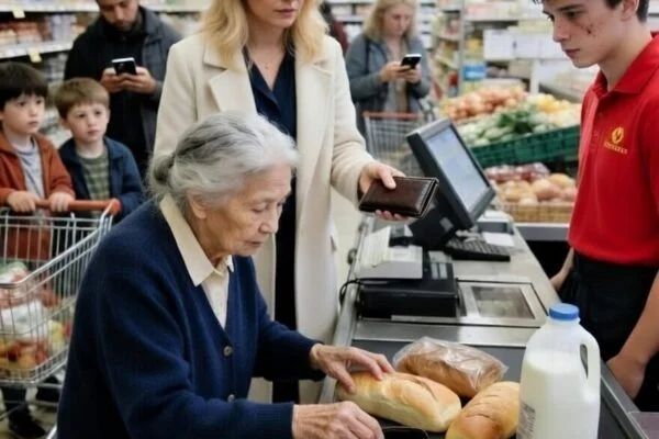 I paid for a struggling grandma at the grocery store — three days later, the clerk came to my door
