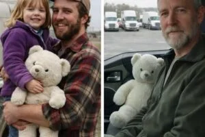 HEARTBREAKING SECRET FOUND INSIDE A FLEA MARKET TEDDY BEAR TEN YEARS AFTER DAUGHTERS PASSING REVEALS THE SHOCKING MESSAGE A TRUCK DRIVER NEVER KNEW HE WAS CARRYING ACROSS THE COUNTRY